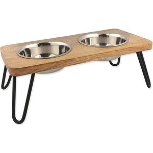 Dřevěný set misek s podstavcem pro psa Dog Fantasy – Plaček Pet Products obraz