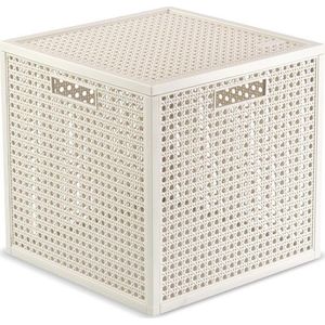 Krémový úložný box s víkem z recyklovaného plastu 28x28x28 cm Kaya Cube – Curver obraz