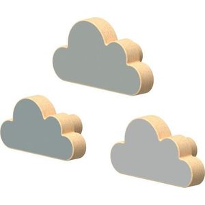 Světle modré nástěnné háčky v sadě 3 ks z bukového dřeva Cloud – Cam Cam Copenhagen obraz