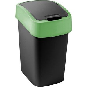 Zelený/černý plastový odpadkový koš na tříděný odpad 9 l Flip Bin – Curver obraz