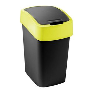 Žlutý/černý plastový odpadkový koš na tříděný odpad 9 l Flip Bin – Curver obraz