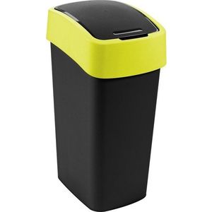 Žlutý/černý plastový odpadkový koš na tříděný odpad 45 l Flip Bin – Curver obraz