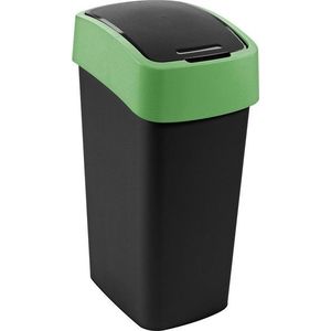 Zelený/černý plastový odpadkový koš na tříděný odpad 45 l Flip Bin – Curver obraz