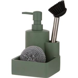 Šalvějově zelený polyresinový stojan na mycí prostředky Essentials – Ladelle obraz