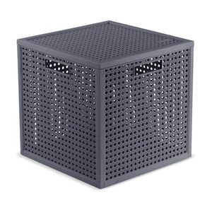 Tmavě šedý úložný box s víkem z recyklovaného plastu 28x28x28 cm Kaya Cube – Curver obraz