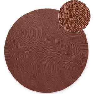 Ručně tkaný vlněný kulatý koberec v cihlové barvě ø 200 cm Calmio – Hanse Home obraz