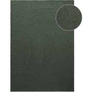 Tmavě zelený ručně tkaný vlněný koberec 160x230 cm Calmio – Hanse Home obraz