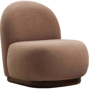 Hnědé křeslo z textilie bouclé Tina – Artie obraz