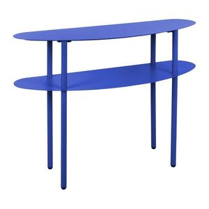 Modrý kovový konzolový stolek 28x90 cm Cool Retro – Leitmotiv obraz