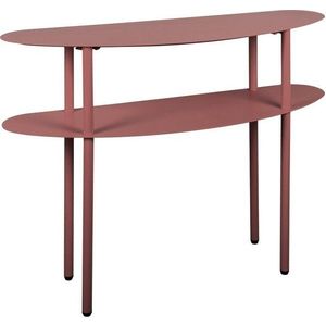 Vínový kovový konzolový stolek 28x90 cm Riqueza – Leitmotiv obraz