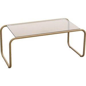 Hnědý konferenční stolek se skleněnou deskou 40x80 cm Ventana – Leitmotiv obraz