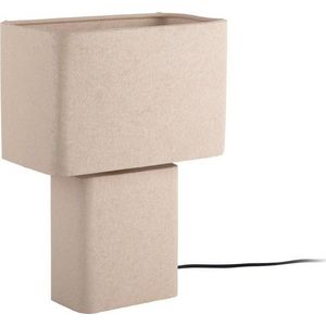 Béžová kovová stolní lampa (výška 33 cm) Boaz Recto – Leitmotiv obraz