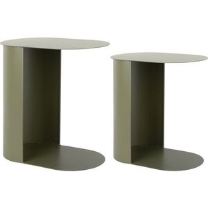 Kovový odkládací stolek Riqueza Oval – Leitmotiv obraz