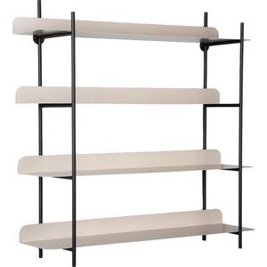 Černá/šedá patrová kovová police 60 cm Reina Cuatro – PT LIVING obraz