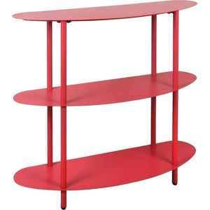 Červený kovový regál 90x82x28 cm Cool Retro – Leitmotiv obraz