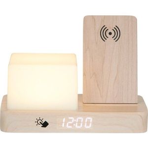 Digitální/stolní budík s bezdrátovou nabíječkou Retro LED Night Light – Karlsson obraz