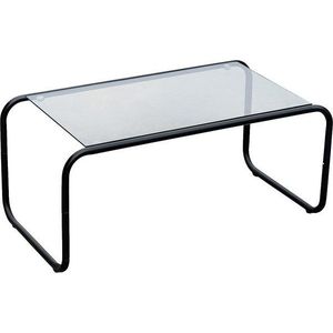 Černý konferenční stolek se skleněnou deskou 40x80 cm Ventana – Leitmotiv obraz