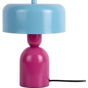 Modrá/růžová kovová stolní lampa (výška 24 cm) Double Funky – Leitmotiv obraz