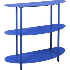 Modrý kovový regál 90x82x28 cm Cool Retro – Leitmotiv obraz