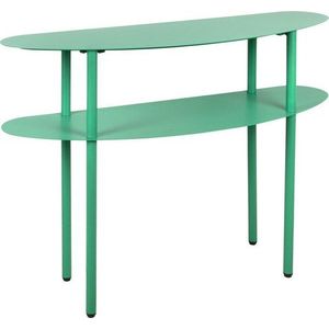 Zelený kovový konzolový stolek 28x90 cm Cool Retro – Leitmotiv obraz