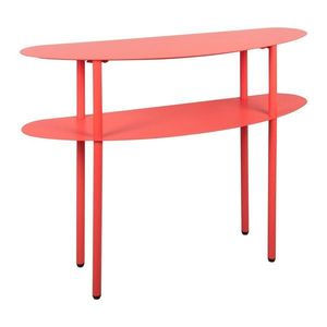 Červený kovový konzolový stolek 28x90 cm Cool Retro – Leitmotiv obraz