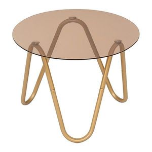 Kulatý odkládací stolek se skleněnou deskou ø 50 cm Ventana Round – Leitmotiv obraz