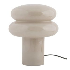 Béžová skleněná stolní lampa (výška 24 cm) Incesante – Leitmotiv obraz