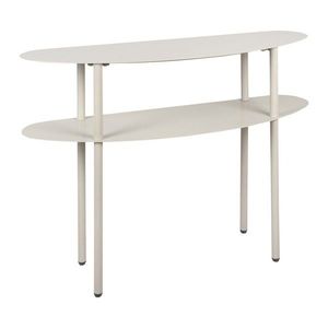 Šedý kovový konzolový stolek 28x90 cm Riqueza – Leitmotiv obraz