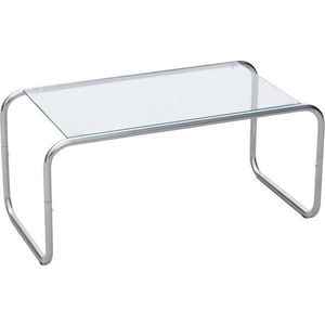 Konferenční stolek se skleněnou deskou ve stříbrné barvě 40x80 cm Ventana – Leitmotiv obraz