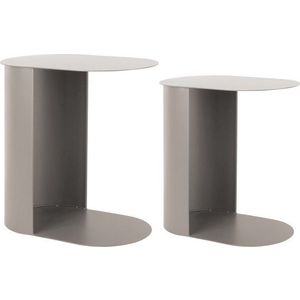 Kovové odkládací stolky v sadě 2 ks 30x45 cm Riqueza Oval – Leitmotiv obraz