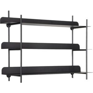 Černá patrová kovová police 60 cm Riqueza Tres – PT LIVING obraz
