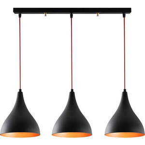 Černé závěsné svítidlo s kovovým stínidlem Berceste – Opviq lights obraz