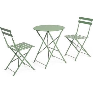 Šalvějově zelený ocelový zahradní jídelní set pro 2 Austin – Bizzotto obraz