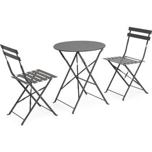 Antracitový ocelový zahradní jídelní set pro 2 Austin – Bizzotto obraz