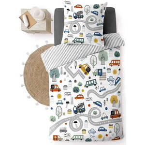 Bílé bavlněné dětské povlečení na jednolůžko 140x200 cm Pti Bolide – douceur d'intérieur obraz