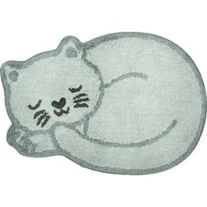 Světle modrý bavlněný dětský koberec 43x60 cm Sleeping Cat – Sass & Belle obraz