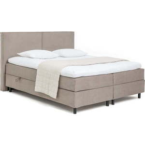 Boxspring postel taupe s úložným prostorem 160x200 cm Elva Bold – Bonami Selection obraz