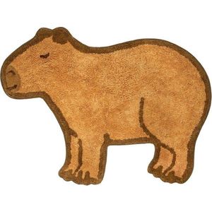 Hnědý bavlněný dětský koberec 52x68 cm Capybara – Sass & Belle obraz