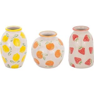 Vázy v sadě 3 ks z kameniny (výška 9, 5 cm) Fruit – Sass & Belle obraz