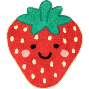 Červený bavlněný dětský koberec 60x52 cm Strawberry – Sass & Belle obraz