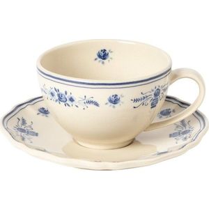 Modrý/béžový kameninový šálek 260 ml Vila – Costa Nova obraz