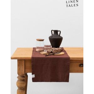 Lněný běhoun na stůl 40x150 cm Chocolate – Linen Tales obraz