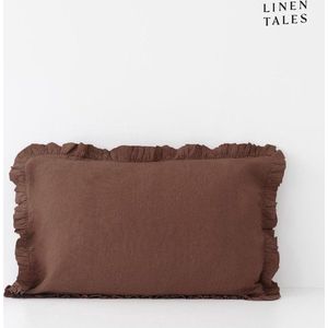 Lněný povlak na polštář 50x60 cm Chocolate – Linen Tales obraz