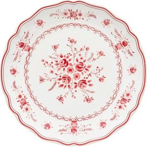 Červený/bílý dezertní talíř z kameniny ø 21 cm Vila – Costa Nova obraz