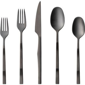 Černý nerezový příbor 5 ks pro 1 osobu Ramo – Costa Nova obraz