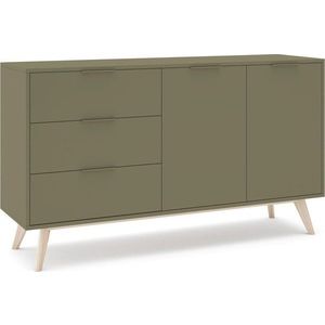 Zelená matná komoda 140x81x40 cm Campus – Marckeric obraz