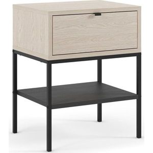 Matný noční stolek s poličkami ve světle přírodní barvě Sali – Marckeric obraz