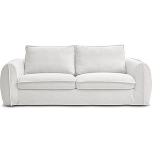 Bílá pohovka na každodenní spaní/rozkládací 236 cm Archimede – Bobochic Paris obraz