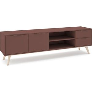 Matný TV stolek v terakotové barvě 180x53x40 cm Campus – Marckeric obraz