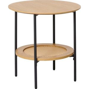 Kulatý odkládací stolek v dekoru dubu ø 50 cm Pensacola – Unique Furniture obraz